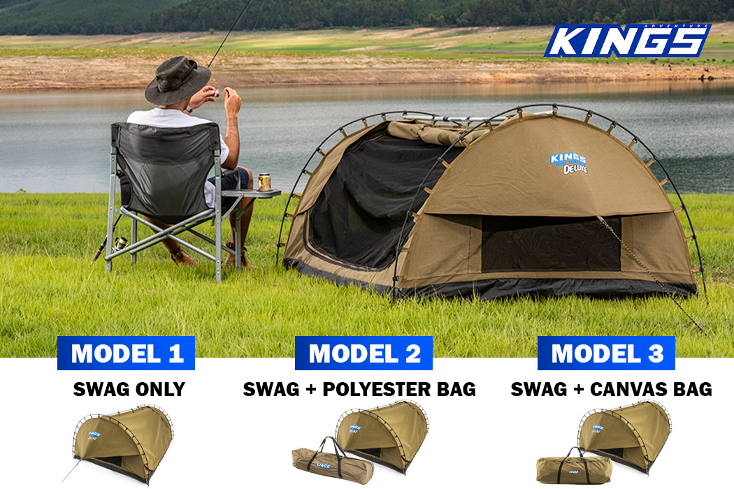 Adventure Kings Big Daddy Deluxe Double Swag 70mm Mattress Optional Bag